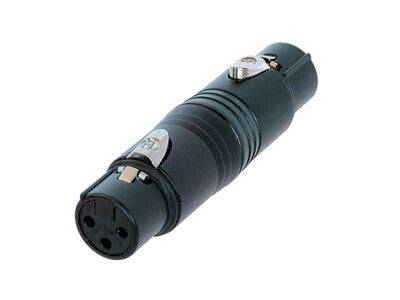 Neutrik NA3FF-B | XLR Connector, 3 Pin Female XLR Input, 3 Pin Female XLR Output, Black