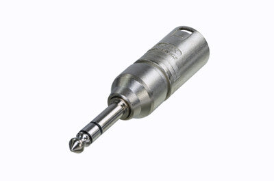 Neutrik NA3MP | Adapter, Inputs XLR Male, 1/4 in. Stereo Plug Output, Brass