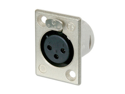 Neutrik NC3FP-1 | Receptacle P Series 3 Pin Female Solder Cups Nickel/Silver