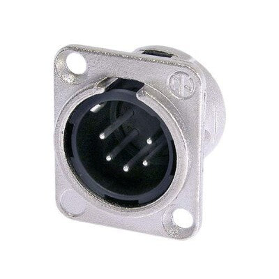 Neutrik NC5MD-L-1 | Receptacle DL1 Series 5 Pin Male - Solder Cups- Nickel/Silver