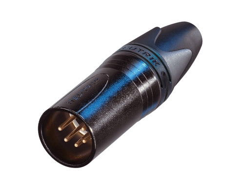 Neutrik NC5MXX-B | Cable End XX Series - Male 5 Pin, Black/Gold