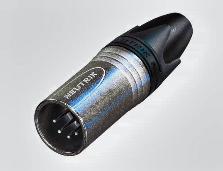 Neutrik NC5MXX | XLR Cable Connector, Nickel Silver, 18 AWG, Brass Conductor