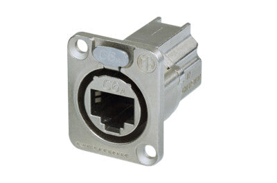Neutrik NE8FDX-P6 | Neutrik etherCON chassis CAT6A shielded feedthrough nickel plating