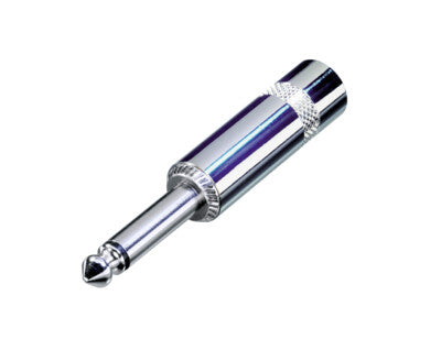 Neutrik NYS224 | Rean Plug 1/4" Mono, Long Handle, Nickel/Silver