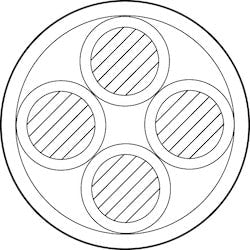 Northern N1804-7016-0311 | 18-4C Solid Bc Pvc Unshielded Pvc, Cmr - Red - 1000' Reel