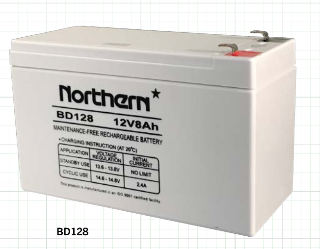 Northern BD128 | Sealed Lead Acid Battery, 12 Volt, 8 Amp-Hour