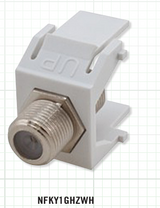 Northern NFKY1GHZWH | F Keystone Insert 1Mhz White, Fmale F-Connector Insert, White