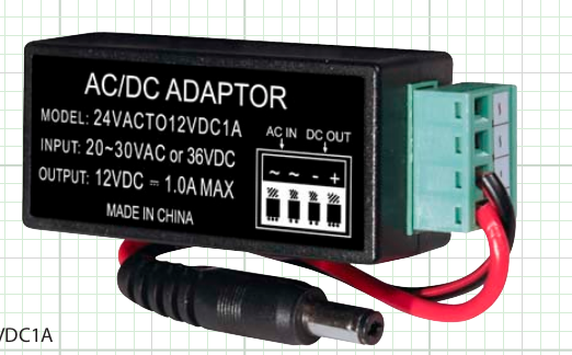 Northern Video 24VACTO12VDC1A | 24Volt Ac To 12Volt Dc Converter - 1Amp Max Output