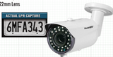 Northern Video HDLPCAM | Tvi/Cvi/Ahd/960H License Plate, Bullet, 9-22Mm, 50' Range, Ip66, White