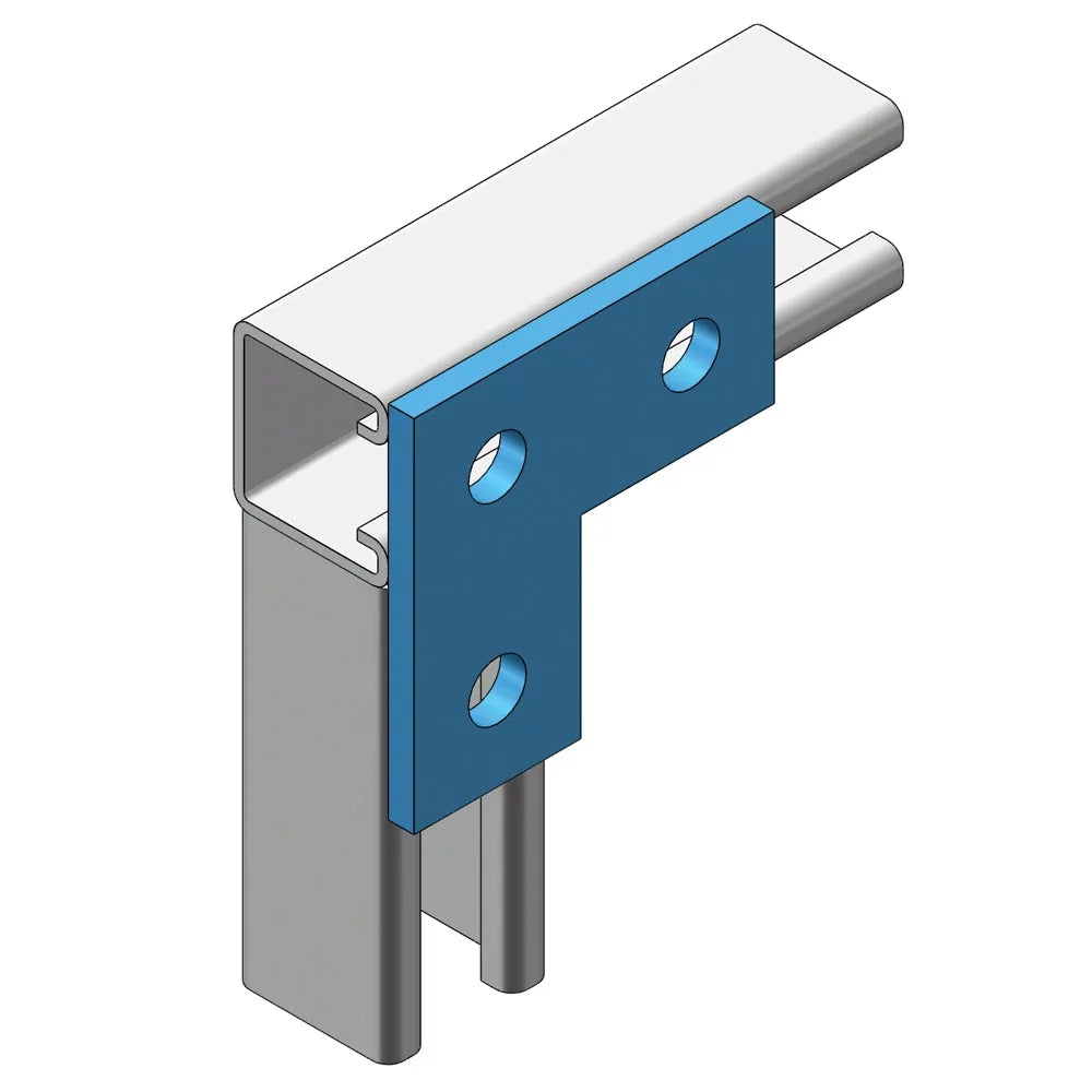 Nvent Caddy F360000EG | Three Hole Flat Corner Bracket, Steel, EG, 3.5" x 3.5"