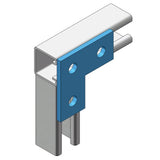 Nvent Caddy F360000EG | Three Hole Flat Corner Bracket, Steel, EG, 3.5" x 3.5"