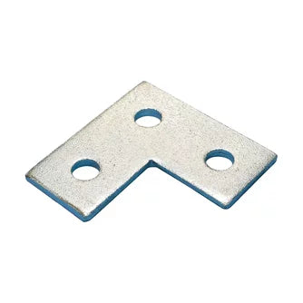 Nvent Caddy F360000EG | Three Hole Flat Corner Bracket, Steel, EG, 3.5" x 3.5"