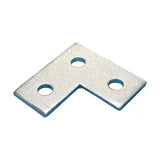 Nvent Caddy F360000EG | Three Hole Flat Corner Bracket, Steel, EG, 3.5" x 3.5"