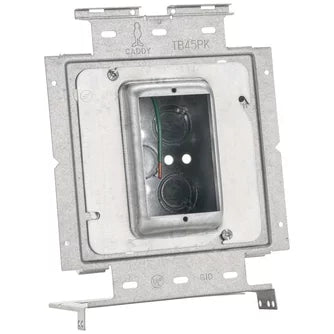 Nvent Caddy PKP1M5 | Box Mounting Plate w/Far Side Support on Stud Assembly, 1 Gang, w/Ground