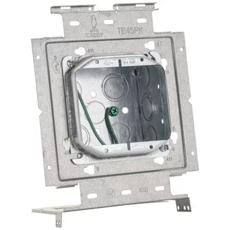 Nvent Caddy PKP1M6 | Box Mounting Plate w/Far Side Support on Stud Assembly, 2 Gang, w/Ground