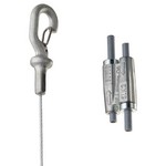 Nvent Caddy SLK15L3 | Tool-free 1.5mm Wire Rope Hanger Kit with Hook End-Fitting - 3m Long - 19.5kg