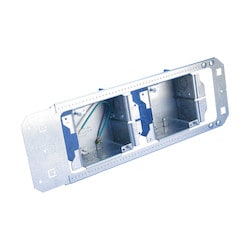 Nvent Caddy A1BF0GD0N | All-In-One Between-Stud Without Mud Ring, Multi-Box, (5)1/2"/3/4", (1)1/2", (3)1" Knockouts, 3 5/8"