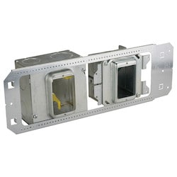 Nvent Caddy A1BF1G51N | All-In-One Between-Stud With Removable Mud Ring, Multi-Box, (4) 1", (4) 1 1/4" Knockouts, 1 Gang, 64 In3 Box, 5/8" Drywall, 3 5/8"