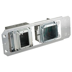 Nvent Caddy A1BF2G41N | All-In-One Between-Stud With Removable Mud Ring, Multi-Box, (4) 1", (4) 1 1/4" Knockouts, 2 Gang, 42 In3 Box, 5/8" Drywall, 3 5/8"