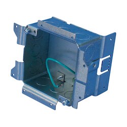 Nvent Caddy A1SF0GBUSP250 | All-In-One Stud-Mounted Without Mud Ring, (8) 1/2", 3/4", (3) 1/2" Knockout Sizes, With Ground, 3 5/8"