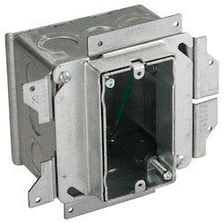 Nvent Caddy A1SFV1GS | All-In-One Stud-Mounted With Adjustable Mud Ring, 1 Gang, 3/4"-1 1/2" Drywall, 2 1/2"