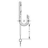 Nvent Caddy CAT16HPTS | Nvent Caddy Cat Hp J-Hook With T-Grid Clip, 1" Dia