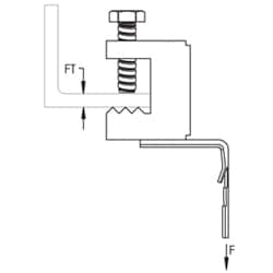 Nvent Caddy CATHPBCB | Nvent Caddy Cat Hp J-Hook Clip To Bc Beam Clamp, Swivel, 1/8"-1/2" Flange