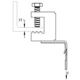 Nvent Caddy CATHPBCB | Nvent Caddy Cat Hp J-Hook Clip To Bc Beam Clamp, Swivel, 1/8"-1/2" Flange