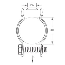 Nvent Caddy CD3B | Bolt Close Conduit/Pipe Clamp, Steel, 1 1/2" Emt, 1 1/4" Rigid/Pipe, 1/4" Hole