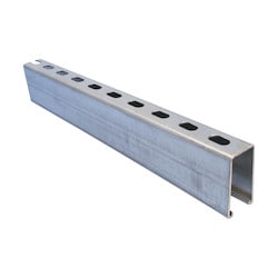 Nvent Caddy E12H2000PG | Strut Channel Type E, Slotted, Pg, 20’ X 3.25" X 1.625" X 12 Ga