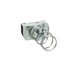 Nvent Caddy SPRA0037EG | Strut Nut With Spring, Channel Type A, Steel, Eg, 3/8" Rod