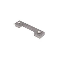 Olympus Lock Inc 10-056-26D | Cabinet Lock Notched Bar Strike, 2-3/8" Length x 1/2" Width x 7/32" Thickness, Satin Chrome Plated