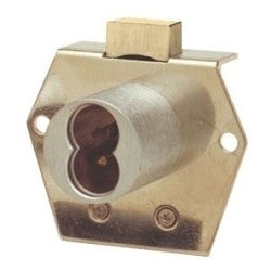 Olympus Lock Inc 725RD-DW-VH 26D | Deadbolt Drawer Lock, Rim, Vertical Hand, 1-1/8" Diameter x 1-1/16" Length Barrel, Satin Chrome Plated