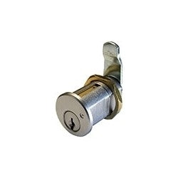 Olympus Lock Inc 820S 26D KD | Cam Lock, Schlage C Keyway, Keyed Different, 5-Pin Standard, 1-1/8" Diameter Cylinder, Satin Chrome Plated, 10 each per Box