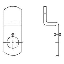 Olympus Lock Inc DCNP-100-BC5 | Door Lock Cam, 1-1/4" Length, 1/2" Offset, For 3/4" Diameter DCN/DCR/B7 Series Cam Lock