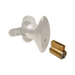 Olympus Lock Inc T54C 26D | T-Knob Cylinder Kit, National Keyway, 4 or 5-Pin, Solid Brass, Satin Chrome Plated, For C8154/C8155 CompX
