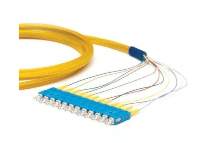 Optical Cable Corporation P8LCUPC12-3M | Fiber Optic Pigtail Assembly, 12 Fiber, LC/UPC Connector 1, 3m L