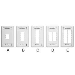 Legrand - Ortronics 40300547-78 | 3 Port Flush Mount Unloaded Single Gang Tracjack Color Fog White