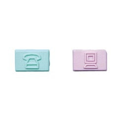 Ortronics 40322100 | Colored Snap-in Icon (voice), Package Of 100, Lt Red
