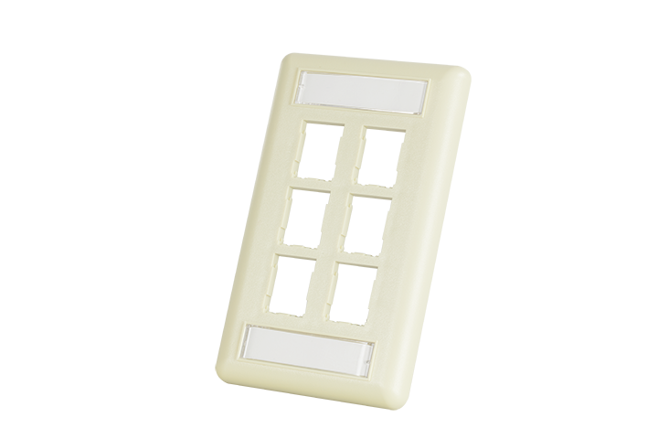 Legrand - Ortronics 403HDJ16-13 | Hdj 6 Port Single Gang Faceplate With Label Field