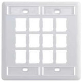 Ortronics 403HDJ212-88 | Clarity, High Density Series, Faceplate, High-Impact Thermoplastic, 12-Port, 2-Gang, White, 4.5 H x 4.53 W x 0.31 D in.