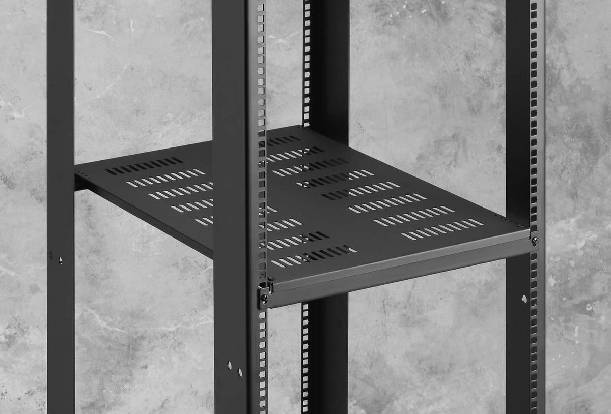 Legrand - Ortronics ESV-19-SDR2732F | Fixed Dual Shelf - Vented - 1.56 In H X 17.50 In W X 32.50 In D