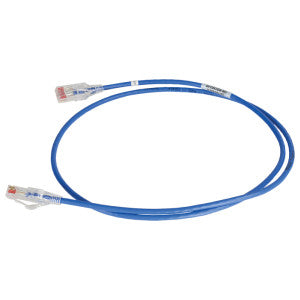 Ortronics EZRD603Q100-06 | EZ PATCH Cat 6, PVC, 28 AWG UTP, Stranded, RJ-45 to RJ-45, 8-Position, 4-Pair, Modular Patch Cord 3 ft., Blue