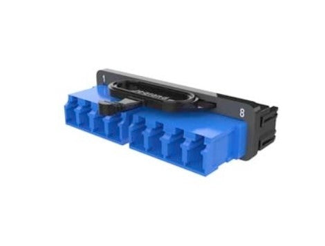 Legrand - Ortronics HD8FP-LCQ08CC | Infinium High Density (Hd) M8 Hd8Fp Adapter Panel, 2 Lc Quad, Green
