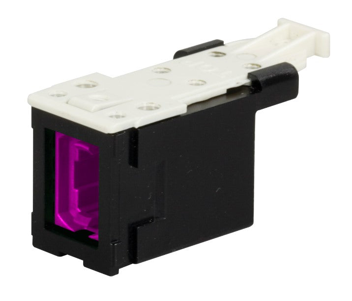 Legrand - Ortronics HDFM-FMTZNN-00 | Hd Fiber Module for HDJ Panel 8 Position, Purple 180 Degree