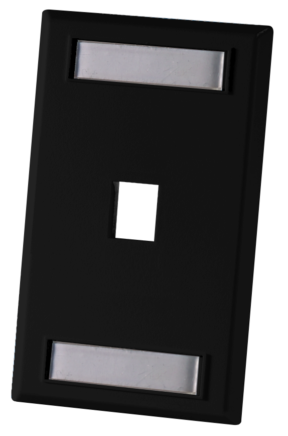 Legrand - Ortronics KSFP1-00 | Single Gang Keystone Faceplate, 1 Port, Black