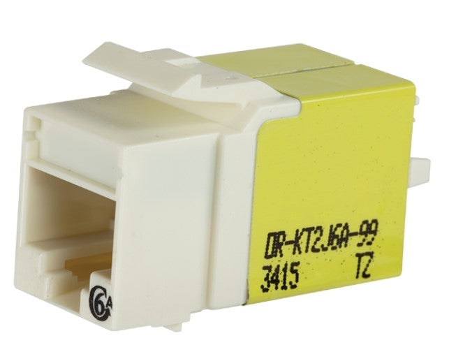 Legrand - Ortronics KT2J6A25-88 | Category 6A Keystone Jack, Lacing Cap Termination, Cloud White, 25 Pack