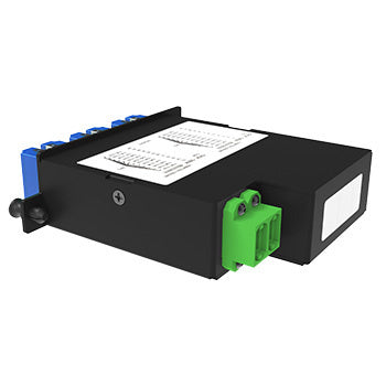 Ortronics LM4-LC24J-2A2UN | M4 Cassette, 24 Fiber, MPO(M)-LC, OS2, Universal Polarity