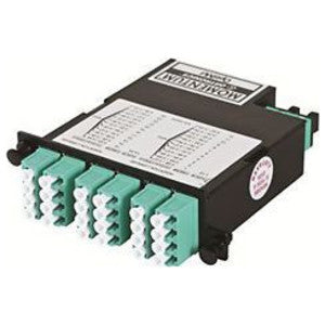 Ortronics M4LCQ24-50EC3B1 | 24-Fiber OM4+ M4 Cassette with 24 LC Quad Adapters to 2 MPO (M), Tier 3, Method B, Far End