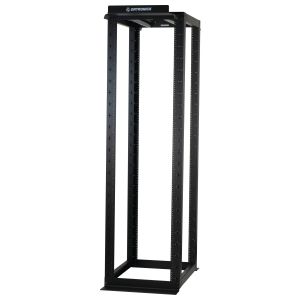 Ortronics MM20730FXD38-W | Mighty Mo 20, 4-Post Rack, 45 RU, 30 in. D Channel, 2000 lb. Load Capacity, White, 86 H x 23.75 W x 40 D in.